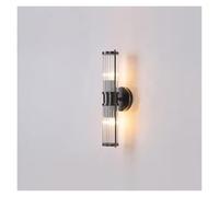 Lampada da parete moderna con luce verso l'alto e verso il basso, lampada da comodino a 2 teste, applique da corridoio, apparecchio di illuminazione per la casa, montaggio a superficie, colore oro, ap