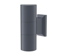 Lampada Da Parete Moderna Da Esterno Alluminio Grigio Luce2Gu10 50W Ip54