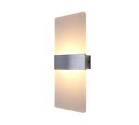 Lampada Da Parete Moderna E Minimalista, A LED For Interni, Cavo Rigido In Alluminio Acrilico, Del Corridoio Soggiorno Della Camera Letto Atmosfera Calda E Confortevole(Warm White (2700-3500K),Silver)