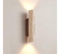 Lampada da Parete Moderna e Minimalista, Applique da Parete in Pietra Naturale con Luce Verso l'Alto e Verso Il Basso per Sala da Pranzo, Cucina, Isola, Balcone (23 cm/9,1 Pollici)