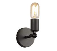 Lampada da Parete Moderna Edison E27, Applique da Parete in Metallo Contemporaneo, Stile Loft, con portacandele in Legno a LED, per Comodino, casa, Bar, corridoio, Sala da Pranzo, Soggiorno, Camera