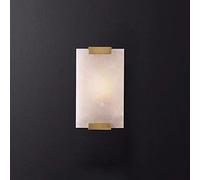 Lampada da Parete Moderna in Marmo, Paralume Quadrato, Lampada da Parete in Stile Art Déco per Interni, Applique da Parete nordica per Camera da Letto, Comodino, Soggiorno, corridoio, Base E27