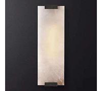 Lampada da Parete Moderna in Marmo, Paralume Quadrato, Lampada da Parete in Stile Art Déco per Interni, Applique da Parete nordica per Camera da Letto, Comodino, Soggiorno, corridoio, Base E27
