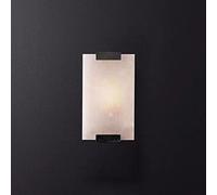Lampada da Parete Moderna in Marmo, Paralume Quadrato, Lampada da Parete in Stile Art Déco per Interni, Applique da Parete nordica per Camera da Letto, Comodino, Soggiorno, corridoio, Base E27