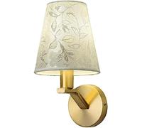 Lampada da parete moderna in stile europeo, lampada da parete a testa singola a forma di candeliere, illuminazione da parete con paralume in tessuto fantasia ad alta trasparenza