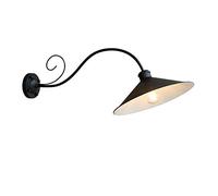 Lampada da Parete Moderna, Lampada da Parete retrò Impermeabile a Collo D'Oca in Ferro con Braccio Lungo 78 cm, Applique da Parete Minimalista per Portico, Lampada da Lettura da Comodino con att