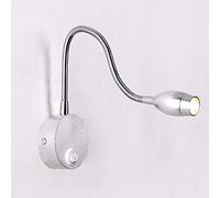 Lampada da Parete Moderna Ledpada da Parete Sconce Ombrello in Vetro Gelato Indoor Dorato Decoraziporta Illuminazida Parete Camera da Letto Corridoio Hotel, Luce Calda, 15 cm Di Diametro/Argento-3000K