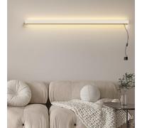 Lampada da Parete Moderna Minimalista per Interni con Interruttore, Spina, Striscia Lunga 150 cm, Applique da Parete 3000K/4000K/6000K, Luce da Parete per Bagno, Soggiorno, Cucina, corridoio