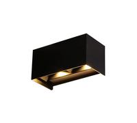 Lampada da Parete Moderna per Esterni, Applique a Led con Fascio Regolabile, Impermeabile, a Forma Di Cubo in Alluminio Nero, Lanterna da Portico, Illuminazicreativa Dal Basso Verso L'Alto per Patio,