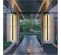 Lampada da parete moderna per esterni con sensore di movimento IP65 impermeabile LED applique 30 cm design acrilico per giardino e patio bianco neutro 4000 K finitura nera