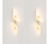 Lampada da Parete Moderna Scoes LED Lampada da Parete 10w 3000k/4000k/6000k Lampada da Parete Dimmerabile Vanity Light, Gold, 2pack