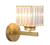 Lampada Da Parete Moderna Semplice E Quadrata In Cristallo, Camera Da Letto, Soggiorno, Studio, Illuminazione Interna A Led Cilindrica For La Decorazione Domestica(Colors changeable,Square Gold)