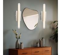 Lampada da Parete Movimento per Scale LED Corridoio Cromo L 30 CM 2er Set