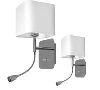 Lampada da parete Napoli 1xE27 + LED 1W Bianco/Cromo