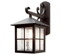 Lampada Da Parete Nera In Alluminio IP43 Rustica HAROLD Lampione Da Esterno