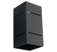 Lampada Da Parete Nera In Alluminio Quadrata G9 Su Giù Moderna Decorativa ARRIA