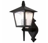 Lampada da Parete Nero Alluminio Esterno IP43 Rustico E27 Fiennes Lanterna