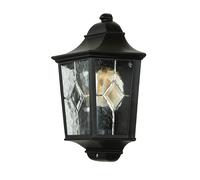 Lampada da Parete Nero IP43 Rustico Elegante Leadworth per Esterni Lanterna