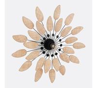 Lampada da parete o soffitto in acciaio e canna, diametro 71,5 cm, LÉONIE Beige TU