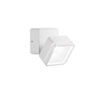 Applique Moderna Square Omega Metallo Bianco Led 7W 4000K Luce Naturale
