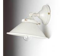 Lampada da Parete Oro Bianco Shabby IN Ottone Artigianale Camera Letto Corridoio