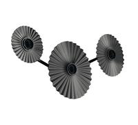 Lampada da parete OSRAM DECOR Plisse, 3 attacchi, E27, acciaio, grigio scuro, mi