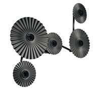 Lampada da parete OSRAM DECOR Plisse, 5 attacchi, E27, acciaio, grigio scuro, mi
