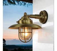 Lampada da Parete Ottone Porta di Casa IP43 Maritim Intemperie Kavala Lanterna