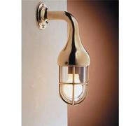 Lampada da Parete Ottone Vetro Marittimo Nobile Napoli Antico Lanterna Corridoio