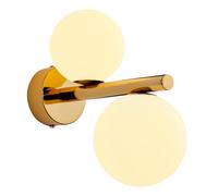 Lampada da Parete Ottone Vetro On Oro Sfere G9 Moderno Wandleuchte Camera Piano
