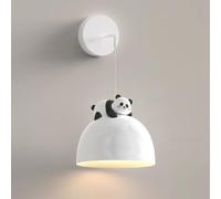 Lampada da parete per bambini Luce notturna Lampada da parete moderna nordica bianca Farfalla Panda Lampada da parete per ragazze carine per camera da letto Lampada da parete contemporanea per