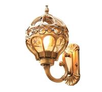 Lampada da parete per camera da letto Lampada da parete impermeabile per esterni Lampada da parete in metallo Paralume in vetro Lampada da parete per soggiorno Cortile Reggiseno Lampada da parete da