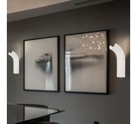 Lampada Da Parete Per Corridoio LED In Gesso Bianca Curva Set Di 2