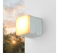 Lampada da parete per esterni a LED IP44 bianca piccola L: 9 cm alluminio luce bianca calda 3000 K 750 lm moderna lampada da parete per esterni lampada da balcone illuminazione porta d'ingresso