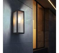Lampada da Parete per Esterni Apparecchio Facciata Haustürlampe Nero Glas H [EEK: Inaditato]