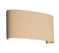Lampada da parete per esterni, Berlino, color sabbia, lunghezza: 17 cm, larghezza: 8 cm, sporgenza: 5 cm, 6 LED da 0,5 W, 3000 K, 420 lm