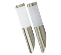Lampada da parete per esterni con rilevatore di movimento, lampada per facciate, lampada da terrazza, lampada da giardino in acciaio inox, 1x E27, PxA 7,6 x 39/40,5 cm, set da 2