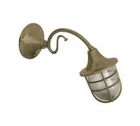 Lampada da Parete per Esterni Echt-Messing Vetro IP44 IN Ottone E27 Maritim