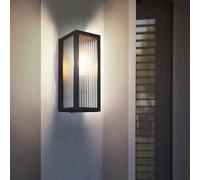 Lampada da Parete per Esterni Frontale Giardino LED Vetro Haustürlampe Nero H