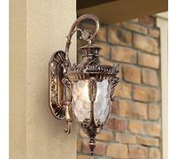 Lampada da parete per esterni impermeabile in alluminio rustico Lanterna a cherosene vintage Lampione stradale Applique da parete industriale Paralume in vetro creativo Illuminazione per recinzioni