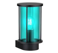 Lampada da parete per esterni in acciaio inox nero lampada per porta d'ingresso telecomando lampada per facciata dimmerabile, vetro fumé, 1x LED RGB 4W 470Lm bianco caldo, LxH 14,3 x 25,2 cm