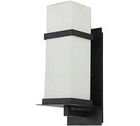 Lampada da Parete per Esterni in Alluminio Nero con Staffa, cuboide, Alta luminosità, Semplice e Moderna, Impermeabile, Applique da Parete E27 Edison per Giardino, Veranda, Interni