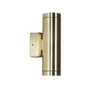 Lampada da parete per esterni in ottone IP64 giardino terrazzo H: 21 cm GU10 2 luci nostalgiche Up Down Applique per esterni balcone terrazzo