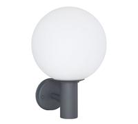 Lampada da parete per esterni Lampada da giardino in acciaio inox per facciate, telecomando dimmerabile con funzione di memoria, bianco antracite, LED RGB 8,5W 806Lm bianco caldo, DxHxP 25x37x26,5cm