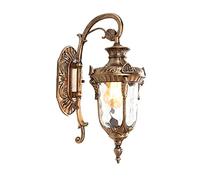 Lampada da parete per esterni Lanterna da parete esterna europea, applique da parete impermeabile IP65 per applique da parete, lampade da parete vintage con paralume in vetro martellato per il portico