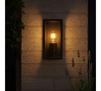 Lampada da Parete per Esterni Lanterna Giardino Alu Apparecchio Facciata Nero [EEK: Inaditato]