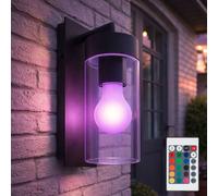 Lampada da Parete per Esterni Lanterna Haustürlampe Dimmbar Telecomando Giardino