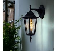 Lampada da Parete per Esterni Lanterna Haustürlampe Edison LED Patio Nero H