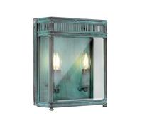 Lampada da parete per esterni, lanterna, lampada da parete, vetro verderame, ottone trasparente, lampada da balcone