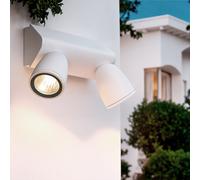 Lampada da Parete per Esterni LED 12W Alluminio Abel Large Due Faretti
